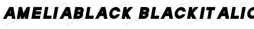 AmeliaBlack BlackItalic字体转换